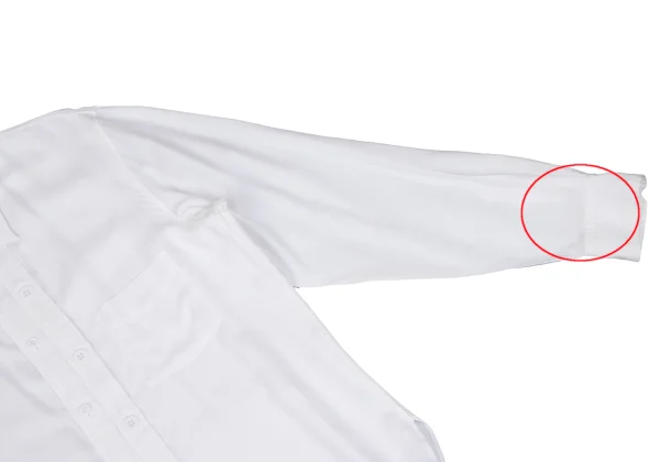 Yohji Yamamoto POUR HOMME Double Button Asymmetrical Rayon Shirt K-162421_007