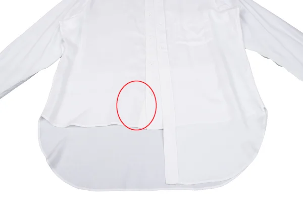 Yohji Yamamoto POUR HOMME Double Button Asymmetrical Rayon Shirt K-162421_011