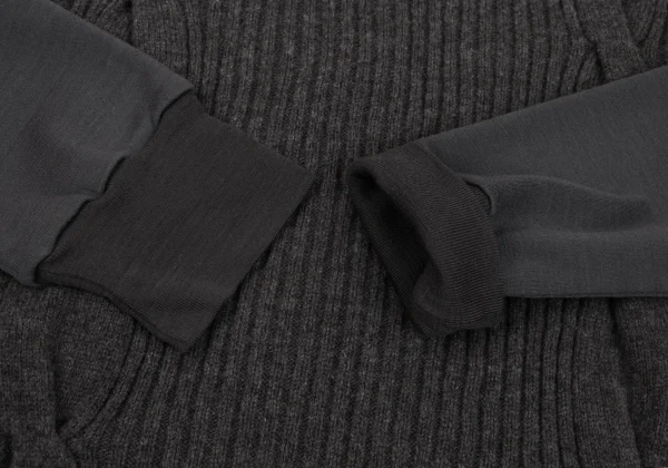 Yohji Yamamoto POUR HOMME Cable Knit Detachable Wool Top K-162422_006
