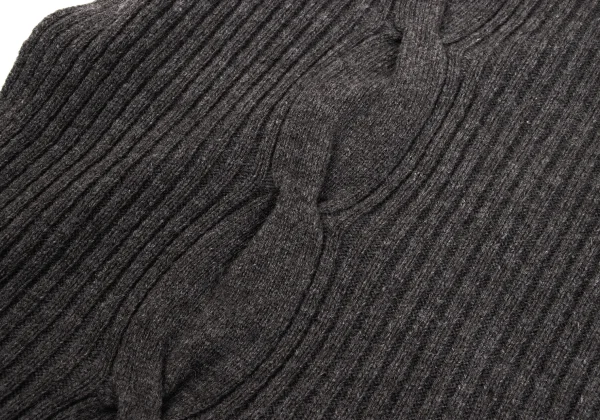 Yohji Yamamoto POUR HOMME Cable Knit Detachable Wool Top K-162422_008