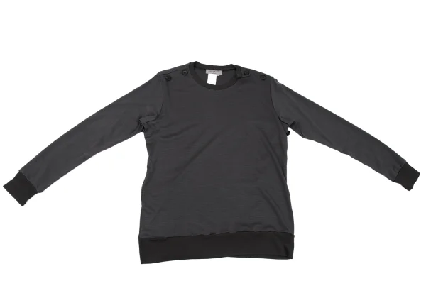 Yohji Yamamoto POUR HOMME Cable Knit Detachable Wool Top K-162422_010