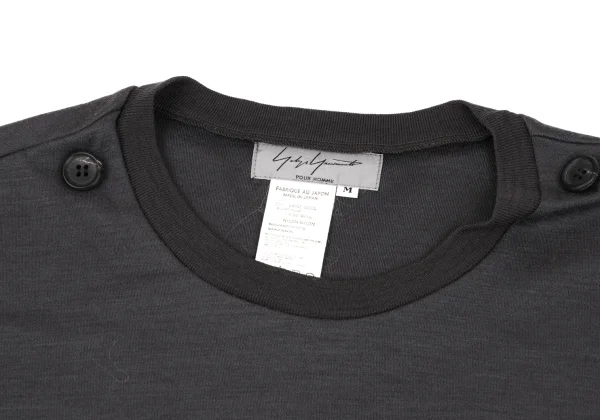 Yohji Yamamoto POUR HOMME Cable Knit Detachable Wool Top K-162422_011
