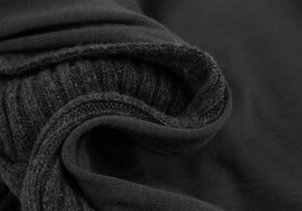 Yohji Yamamoto POUR HOMME Cable Knit Detachable Wool Top K-162422_014