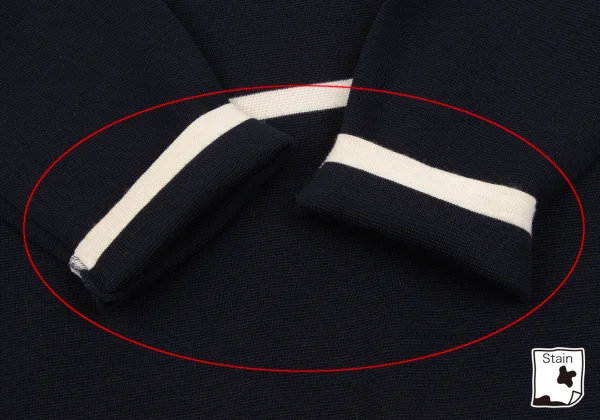 Yohji Yamamoto POUR HOMME Bicolor Line High-neck Knit K-162423_006