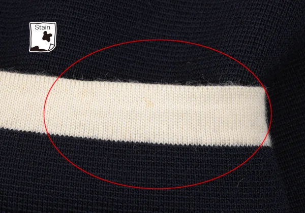 Yohji Yamamoto POUR HOMME Bicolor Line High-neck Knit K-162423_007