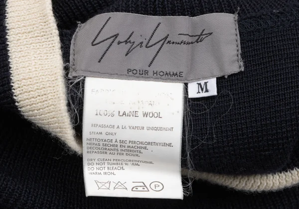Yohji Yamamoto POUR HOMME Bicolor Line High-neck Knit K-162423_018