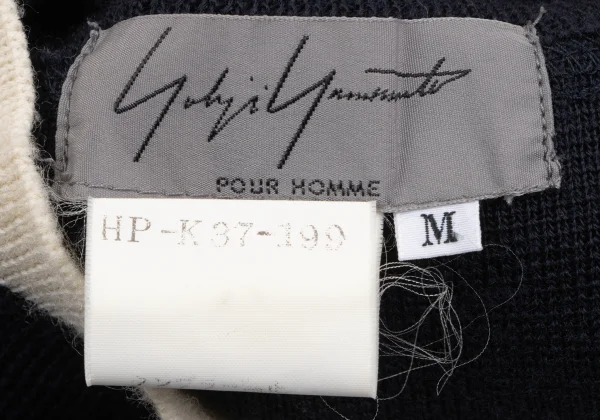 Yohji Yamamoto POUR HOMME Bicolor Line High-neck Knit K-162423_019