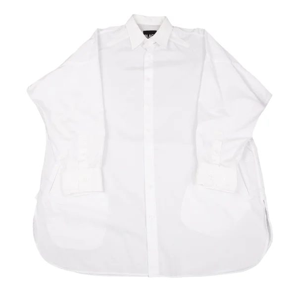 BLACK Scandal Yohji Yamamoto Detachable Collar Cotton Long Shirt White 2 K-162426_001