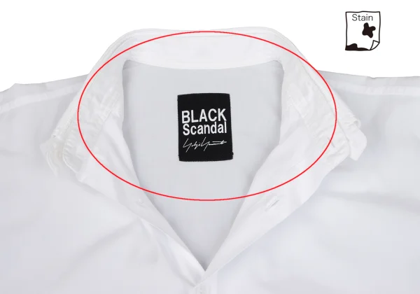 BLACK Scandal Yohji Yamamoto Detachable Collar Cotton Long Shirt K-162426_006