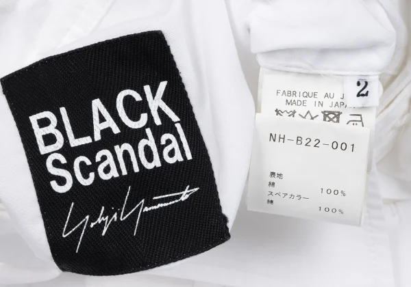 BLACK Scandal Yohji Yamamoto Detachable Collar Cotton Long Shirt K-162426_020