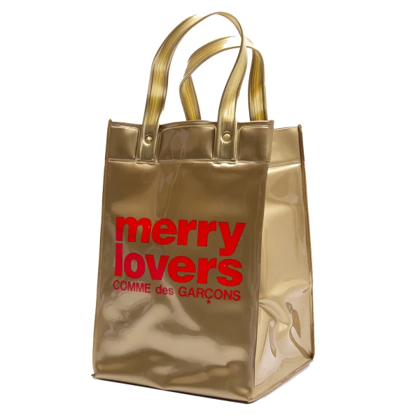 COMME des GARCONS 2004 Xmas merry lovers PVC Mini Bag Gold  K-162429_001