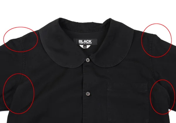 BLACK COMME des GARCONS Cotton Round Collar Shirt K-162432_003