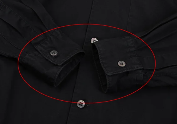 BLACK COMME des GARCONS Cotton Round Collar Shirt K-162432_010
