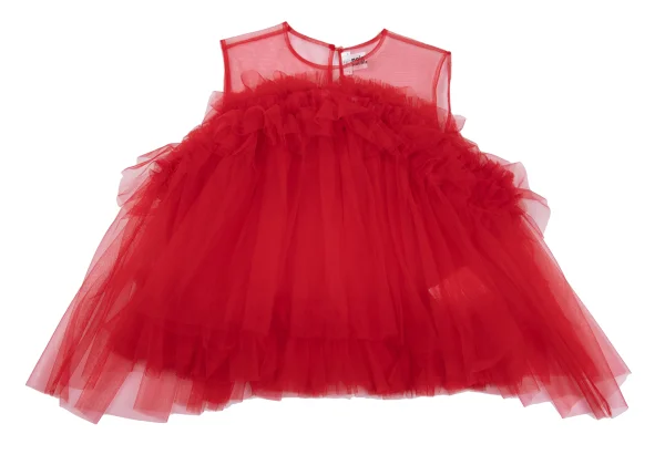 noir kei ninomiya Tulle Suspender Clip Layered Sleeveless Top K-162434_002