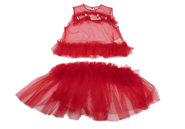 noir kei ninomiya Tulle Suspender Clip Layered Sleeveless Top K-162434_008