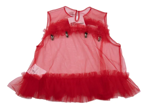 noir kei ninomiya Tulle Suspender Clip Layered Sleeveless Top K-162434_011