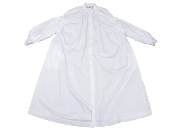 noir kei ninomiya Cotton Broadcloth Frill Sleeve Shirt Dress K-162436_002