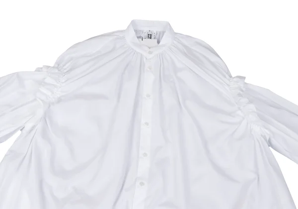 noir kei ninomiya Cotton Broadcloth Frill Sleeve Shirt Dress K-162436_003