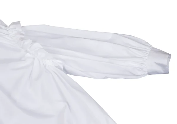 noir kei ninomiya Cotton Broadcloth Frill Sleeve Shirt Dress K-162436_006