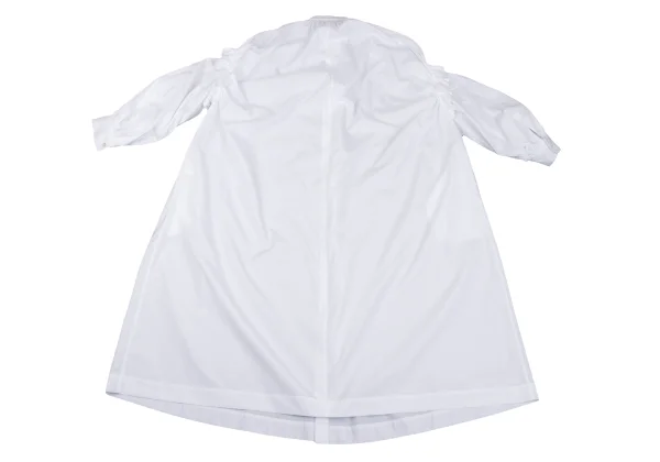 noir kei ninomiya Cotton Broadcloth Frill Sleeve Shirt Dress K-162436_013