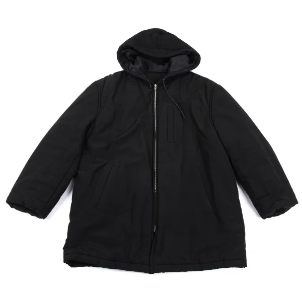 COMME des GARCONS HOMME Layered Padded Hoodie Jacket Black M K-162438_001