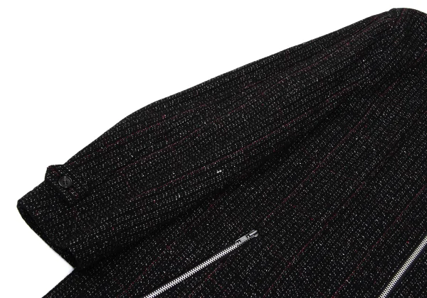 COMME des GARCONS HOMME Checked Tweed Wool Zip Jacket K-162440_006