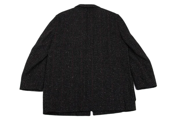 COMME des GARCONS HOMME Checked Tweed Wool Zip Jacket K-162440_011