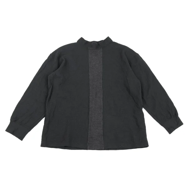 COMME des GARCONS HOMME PLUS Knit Switching Washer Felt Top Grey S-M K-162443_001