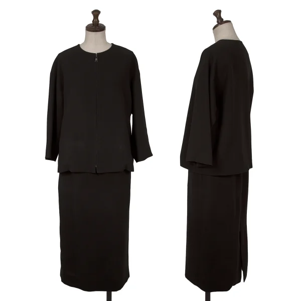 yoshie inaba Poly 3/4 Sleeve Zip Blouson K-162444_015