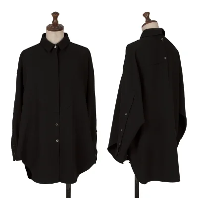 yoshie inaba Front Switching Stretch Poly Blouse