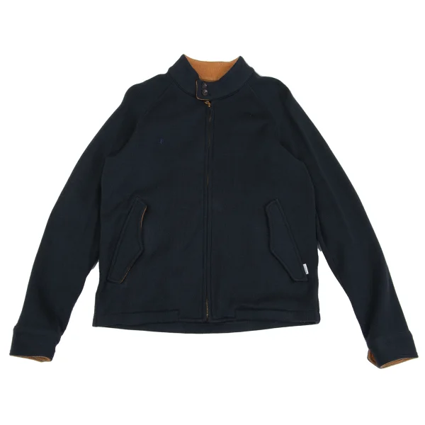 R.NEWBOLD One Point Embroidery Knit Blouson Navy M K-162456_001