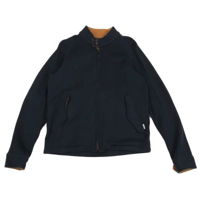 R.NEWBOLD One Point Embroidery Knit Blouson