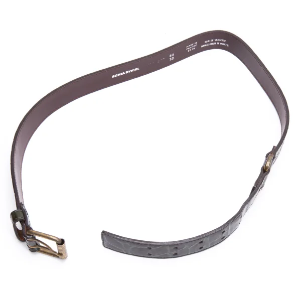 SONIA RYKIEL Crocodile Emboss Enamel Belt K-162460_002