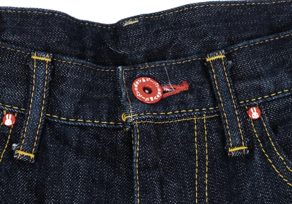 CUNE Back Rabbit Print Denim Half Pants K-162462_006