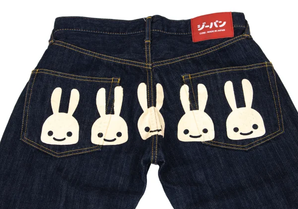 CUNE Back Rabbit Print Denim Half Pants K-162462_015