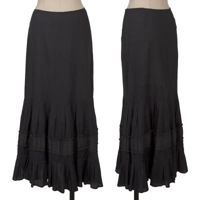 MAX&Co trends Cotton Hem Frill Taped Skirt