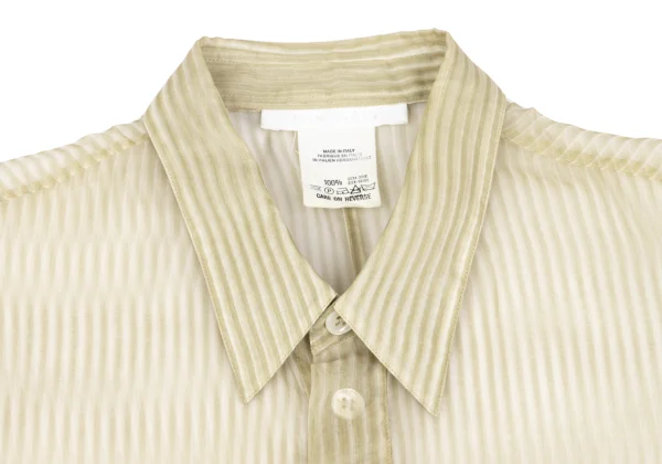 HELMUT LANG Silk Pullover Sleeveless Striped Shirt K-162465_004