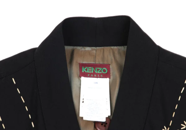 KENZO Wool Stitch Design Belted Vest K-162466_004