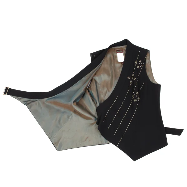 KENZO Wool Stitch Design Belted Vest K-162466_007