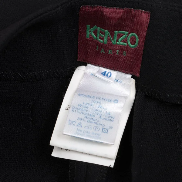 KENZO Kanji Botton Wool Straight Pants K-162468_011