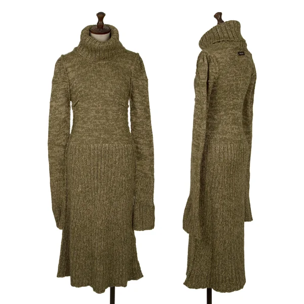 D&G Angora Blended Knit Dress Khaki L K-162470_001