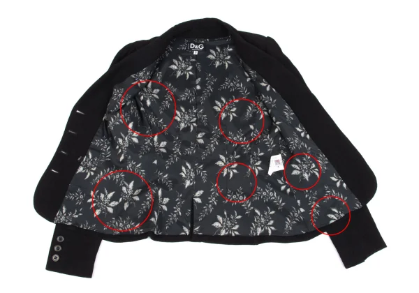 D&G Leaf Printed Lining Jacquard Jacket K-162471_010