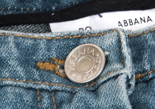DOLCE&GABBANA Logo patched Damage Jeans K-162474_008