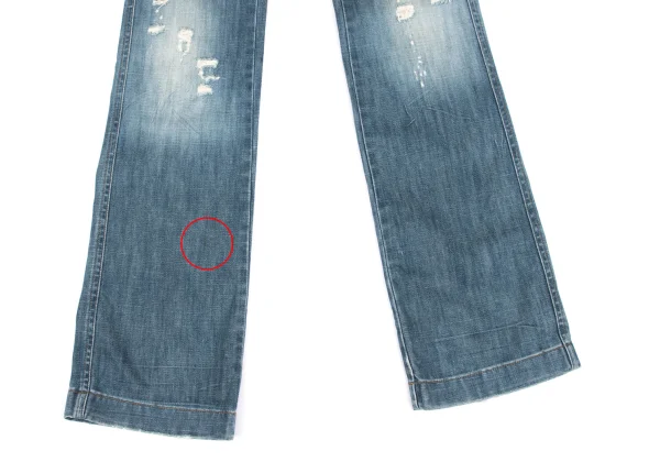 DOLCE&GABBANA Logo patched Damage Jeans K-162474_010