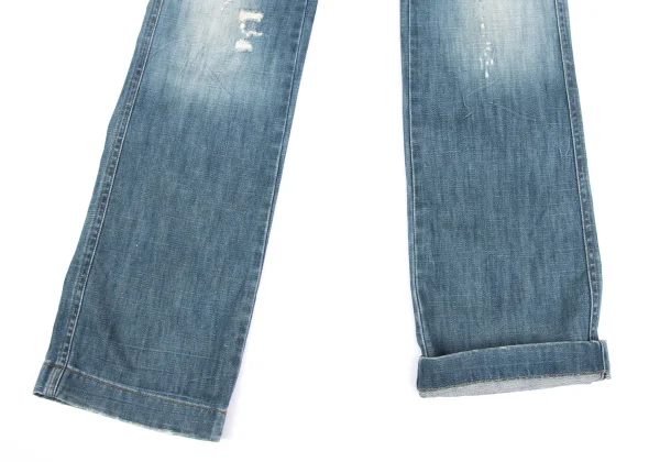 DOLCE&GABBANA Logo patched Damage Jeans K-162474_014
