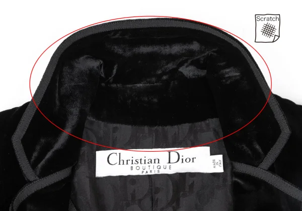 Christian Dior BOUTIQUE Trotter Lining Velours Jacket K-162476_005