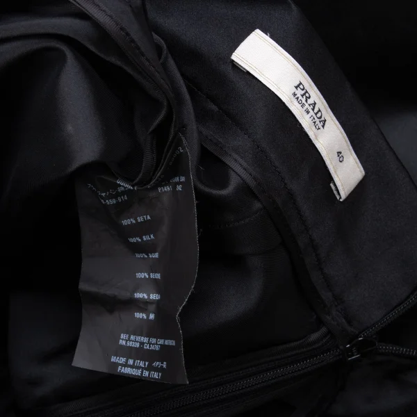 PRADA Silk Patch Pocket Skirt K-162477_013