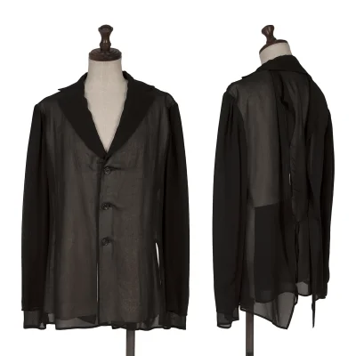 Yohji Yamamoto NOIR Sheer Layered Jacket