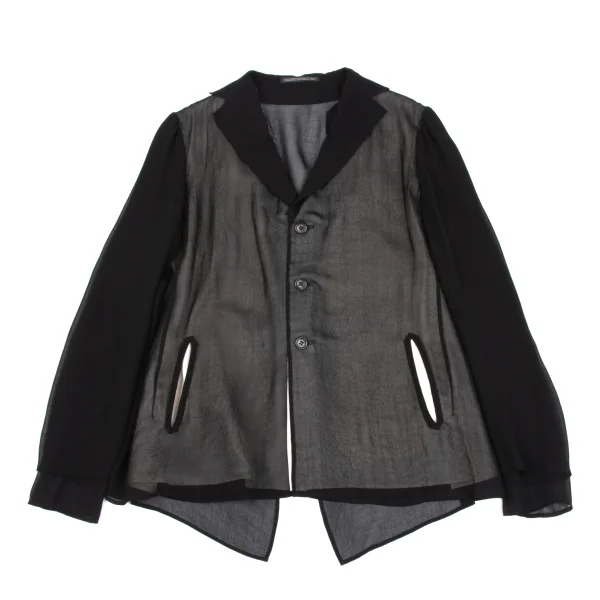 Yohji Yamamoto NOIR Sheer Layered Jacket K-162478_002
