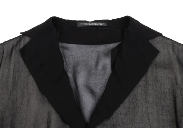 Yohji Yamamoto NOIR Sheer Layered Jacket K-162478_005